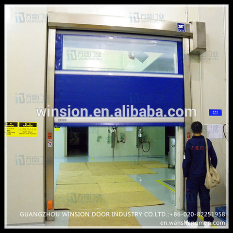 curtain design metal roll up window hgih speed industrial automatic door on China WDMA