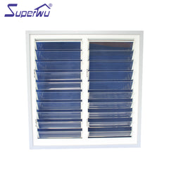 customized luxury design aluminum frame glass movable louvres jalousie window on China WDMA