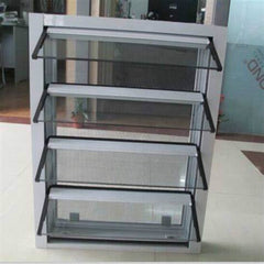 designed 38.78x4 glass replacement aluminium louver casement windows civic quarter window louvers on China WDMA