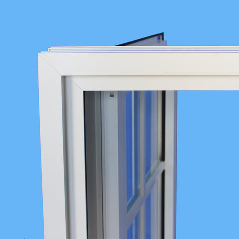 double casement style aluminum frame glass windows on China WDMA