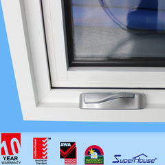 double glazed American crank aluminum casement windows with retractable flynet on China WDMA