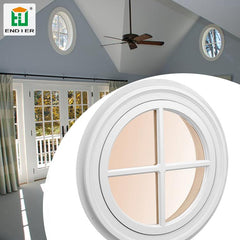 double glazed fixed round window glass circular aluminum round windows that open on China WDMA