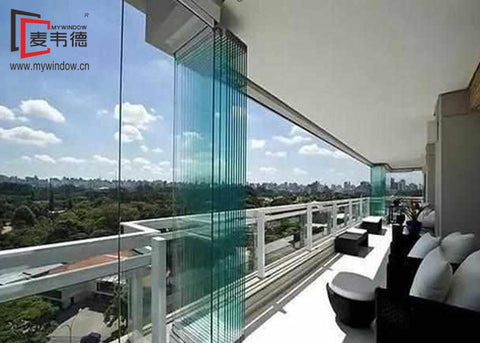 economical full-open frameless glazing window curtain system for balcony on China WDMA