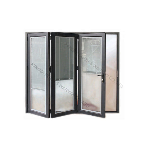 exterior aluminum bifolding door built in blinds on China WDMA