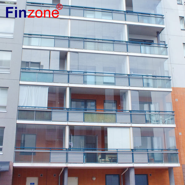 fashionable slide and turn frameless glazing system for balcony folding window on China WDMA