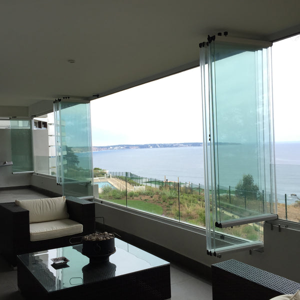 frameless bi fold window used as balcony glass system on China WDMA