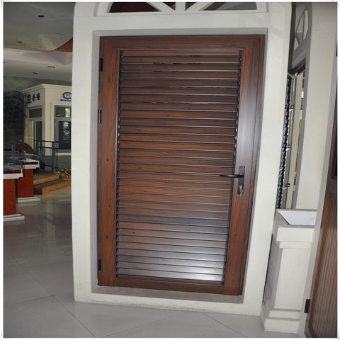 hiah quitly commercia screen aluminium louvers hinged door with hinged doors frame China customized door curtain on China WDMA