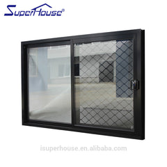 high security AS2047 standard single pane sliding windows with double glass on China WDMA