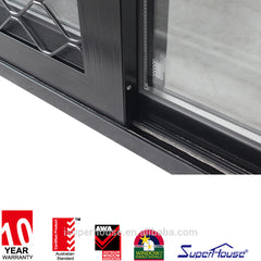 high security AS2047 standard single pane sliding windows with double glass on China WDMA