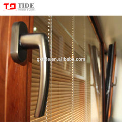 house adumbral Internal blinds aluminum wood window with surrounding frame on China WDMA