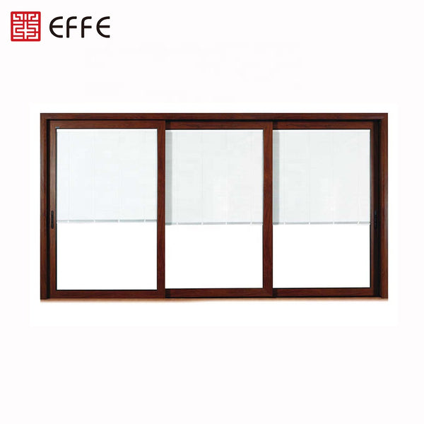 hurricane proof impact soundproof tempered multi sliding glass door with blinds on China WDMA