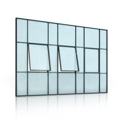 industrial modern design swing upvc glass doors metal frames reclaimed steel windows french factory style on China WDMA