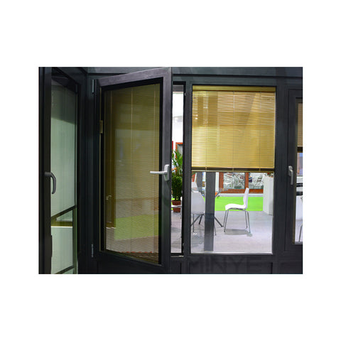 inside double glass window/curved glass windows/windows with blinds inside on China WDMA