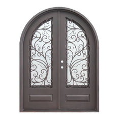 iron Industrial glass doors metal frames windows grill iron sliding door design factory price on China WDMA