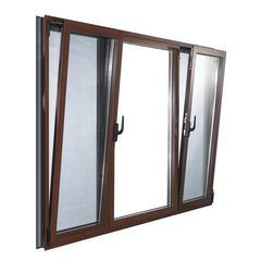 kerala house main door window grill aluminum tilt turn glass window bronze color on China WDMA