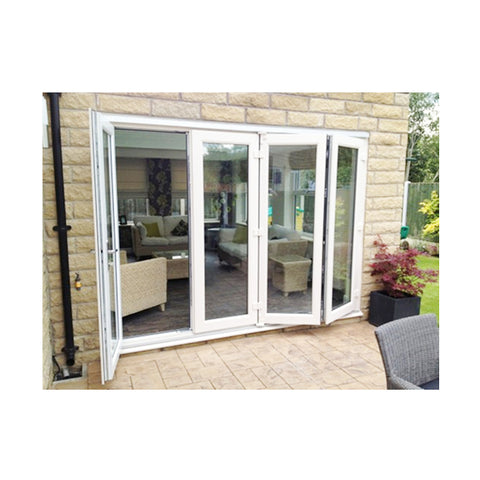 modern waterproof bifold folding doors Aluminum glass bi-folding door for living room on China WDMA