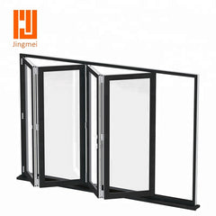 multi panels aluminum exterior bi folding patio doors on China WDMA