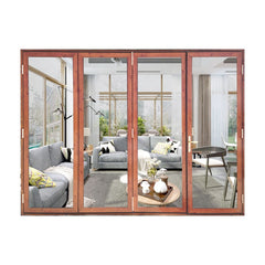 patio sliding large opening curve folding glass door cheap on China WDMA