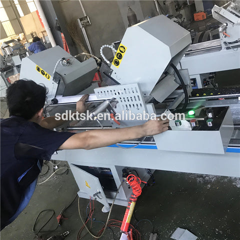 pvc miter saw double head Upvc profile cutting machine window door making machine on China WDMA