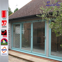 quality chinese products pvc/upvc frame glazed bifold doors and windows on China WDMA