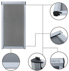 retractable roller mosquito net fly screen window on China WDMA