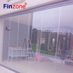 solid frameless stacking sliding glass door used in balcony on China WDMA