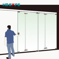 stainless steel frameless glass sliding folding door made in China on China WDMA