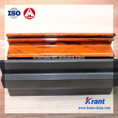 thermal break wood grain aluminium extrusion profile for windows on China WDMA