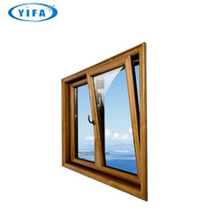 tilt turn window with louvre design /aluminum windows with electric shutter on China WDMA