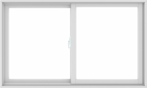 WDMA 60X36 (59.5 x 35.5 inch) White uPVC/Vinyl Sliding Window without Grids Interior