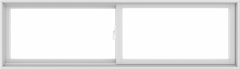 WDMA 84X24 (83.5 x 23.5 inch) White uPVC/Vinyl Sliding Window without Grids Interior