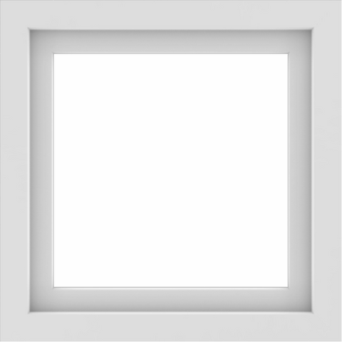 WDMA 24x24 (23.5 x 23.5 inch) White uPVC/Vinyl Picture Window without Grids Interior