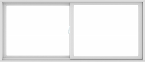 WDMA 84X36 (83.5 x 35.5 inch) White uPVC/Vinyl Sliding Window without Grids Interior