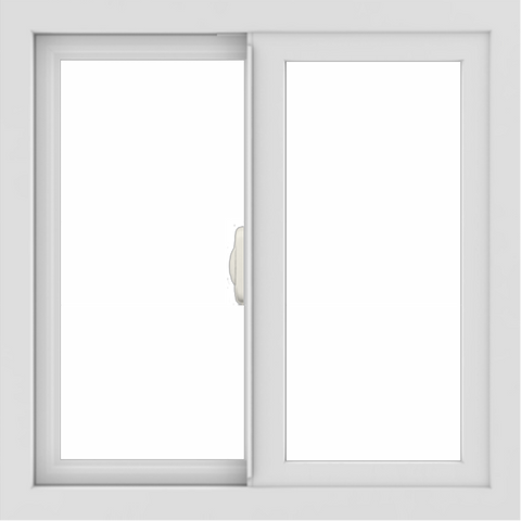 WDMA 24x24 (23.5 x 23.5 inch) White Aluminum Slide Window without Grids Interior