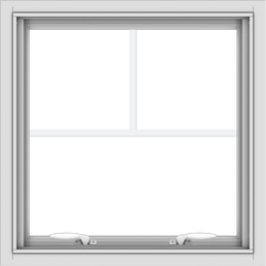 WDMA 24x24 (23.5 x 23.5 inch) White Aluminum Push out Awning Window with Fractional Grilles