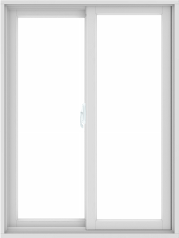 WDMA 36X48 (35.5 x 47.5 inch) White uPVC/Vinyl Sliding Window without Grids Interior