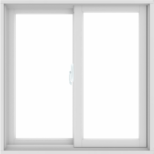 WDMA 34x34 (33.5 x 33.5 inch) White uPVC/Vinyl Sliding Window without Grids Interior