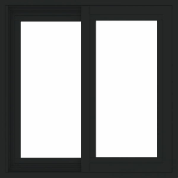 WDMA 24x24 (23.5 x 23.5 inch) black uPVC/Vinyl Slide Window without grids exterior