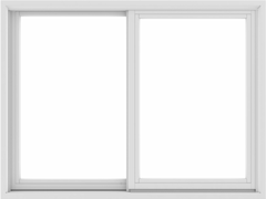 WDMA 48X36 (47.5 x 35.5 inch) White uPVC/Vinyl Sliding Window without Grids Exterior