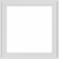 WDMA 24x24 (23.5 x 23.5 inch) White Aluminum Crank out Casement Window without grids exterior