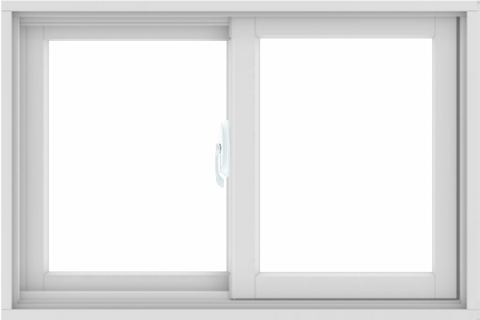 WDMA 36X24 (35.5 x 23.5 inch) White uPVC/Vinyl Sliding Window without Grids Interior