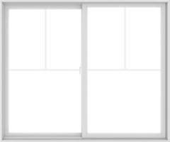 WDMA 72X60 (71.5 x 59.5 inch) White uPVC/Vinyl Sliding Window with Fractional Grilles