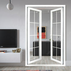 upvc/ pvc/ plastic french patio double casement/ swing door on China WDMA