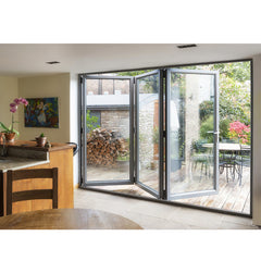 China WDMA 10 Years Warranty Soundproof Plexiglass Pella Folding Doors