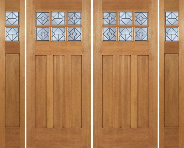 WDMA 100x84 Door (8ft4in by 7ft) Exterior Mahogany Randall Double Door/2side w/ H Glass 1