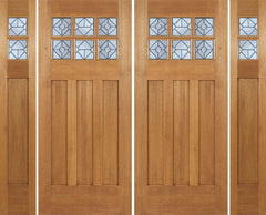 WDMA 100x84 Door (8ft4in by 7ft) Exterior Mahogany Randall Double Door/2side w/ H Glass 1