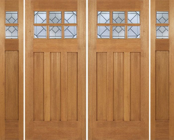 WDMA 100x84 Door (8ft4in by 7ft) Exterior Mahogany Randall Double Door/2side w/ Q Glass 1