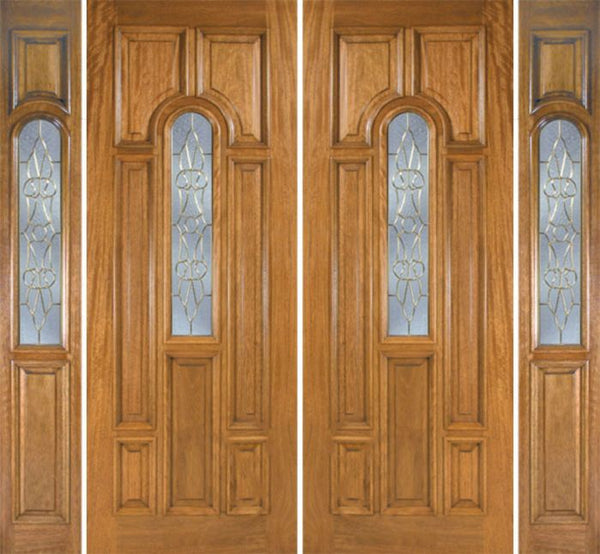 WDMA 100x96 Door (8ft4in by 8ft) Exterior Mahogany Talbot Double Door/2side w/ OL Glass 1