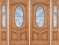 WDMA 108x80 Door (9ft by 6ft8in) Exterior Oak Dally Double Door/2side w/ EE Glass - 6ft8in Tall 1