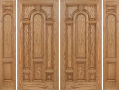 WDMA 112x80 Door (9ft4in by 6ft8in) Exterior Oak Carrick Double Door/2side - 6ft8in Tall 1